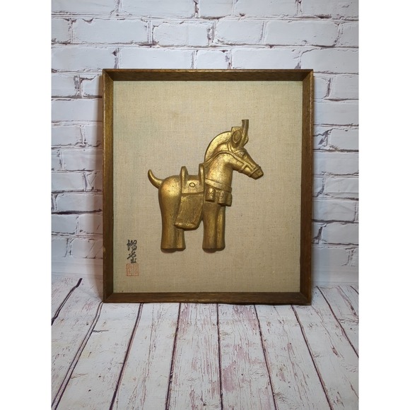 Other - MCM Japanese Inspired Cast Iron Haniwa‎ Horse Wall Sculpture